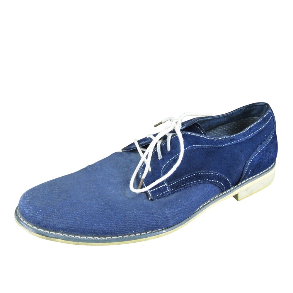 Steve Madden Men Sojourn Derby Oxfords Blue Leather 12 Medium Gently Used 2025